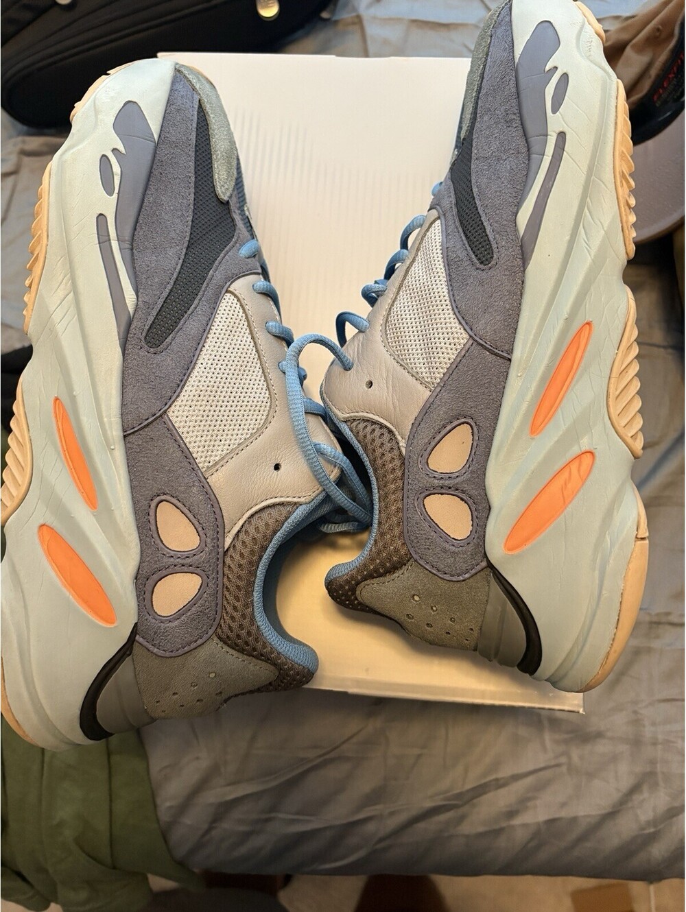 Size 12- VMDS adidas Yeezy Boost 700 Carbon Blue No Box !! Worn Twice